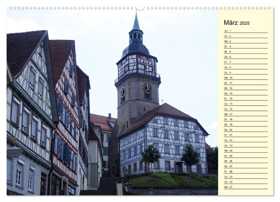 Unterwegs in Backnang (CALVENDO Wandkalender 2025)