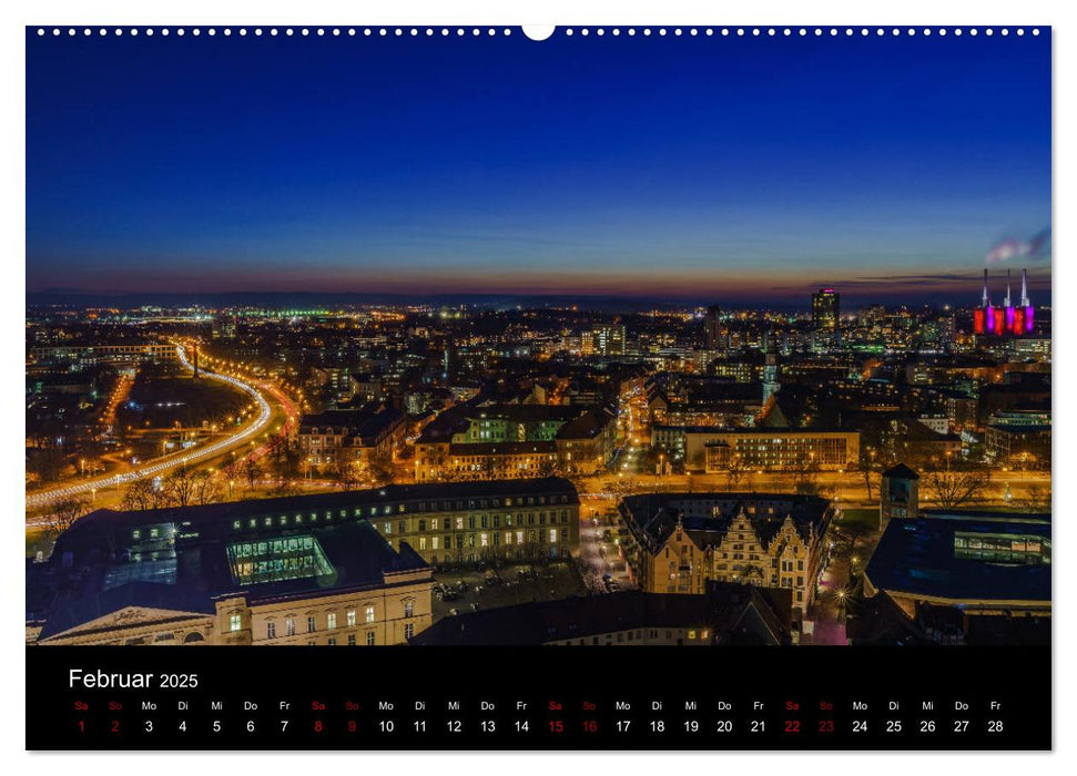 Hannover bei Nacht 2025 (CALVENDO Wandkalender 2025)