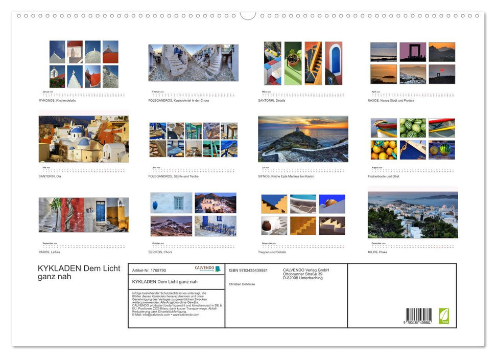 KYKLADEN Dem Licht ganz nah (CALVENDO Wandkalender 2025)