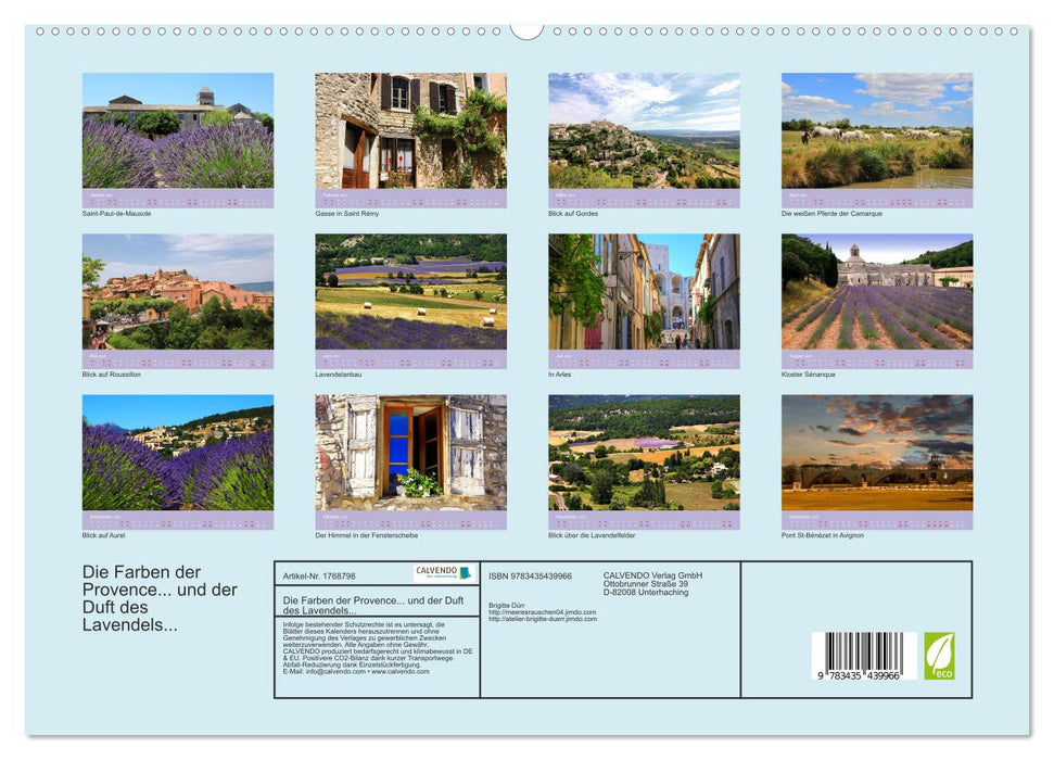 Die Farben der Provence... und der Duft des Lavendels... (CALVENDO Premium Wandkalender 2025)