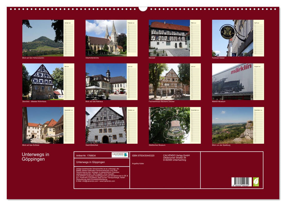 Unterwegs in Göppingen (CALVENDO Wandkalender 2025)