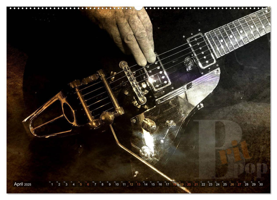 Gitarren - Grunge Style (CALVENDO Premium Wandkalender 2025)