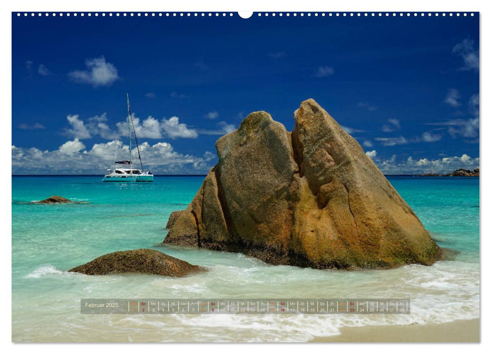 Seychellen - Inselparadiese Mahé La Digue Praslin (CALVENDO Premium Wandkalender 2025)