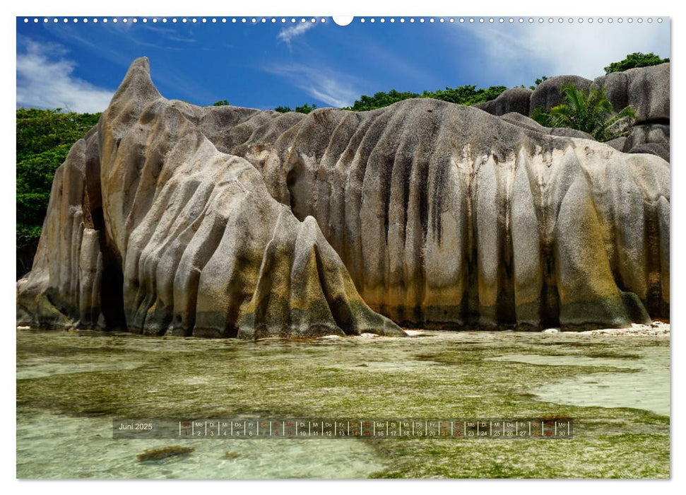 Seychellen - Inselparadiese Mahé La Digue Praslin (CALVENDO Premium Wandkalender 2025)