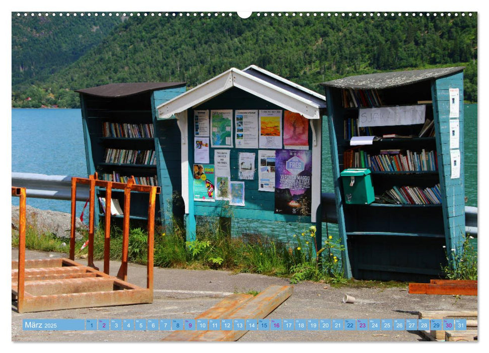 Fjærland - Norwegens Bücherstadt (CALVENDO Premium Wandkalender 2025)