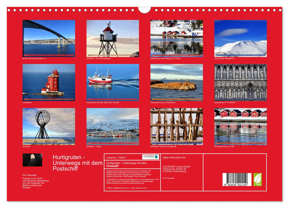 Hurtigruten - Unterwegs mit dem Postschiff (CALVENDO Wandkalender 2025)