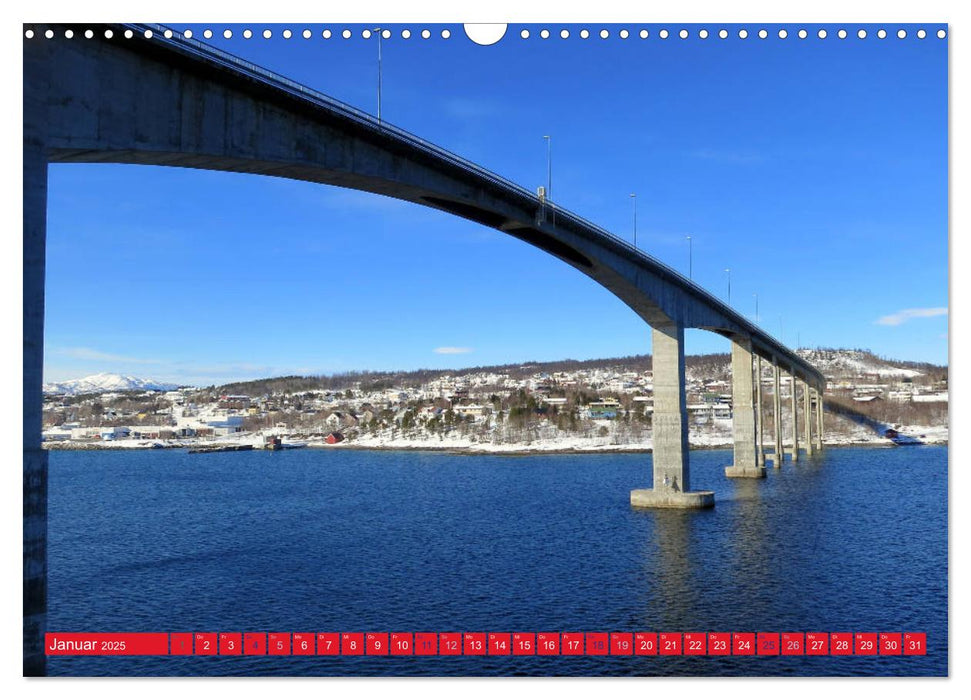 Hurtigruten - Unterwegs mit dem Postschiff (CALVENDO Wandkalender 2025)