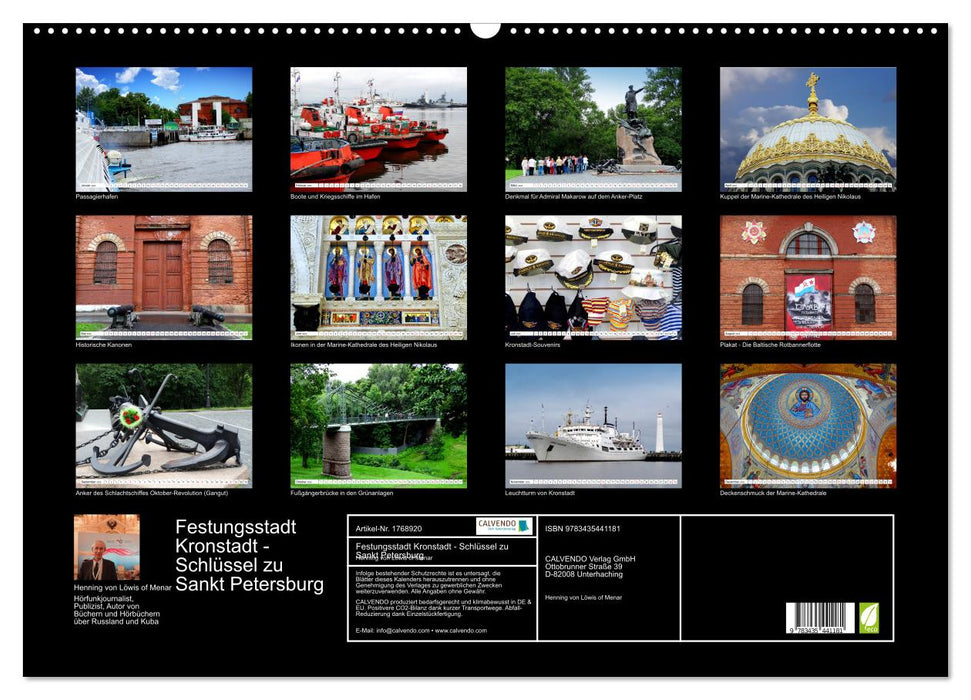 Festungsstadt Kronstadt - Schlüssel zu Sankt Petersburg (CALVENDO Wandkalender 2025)