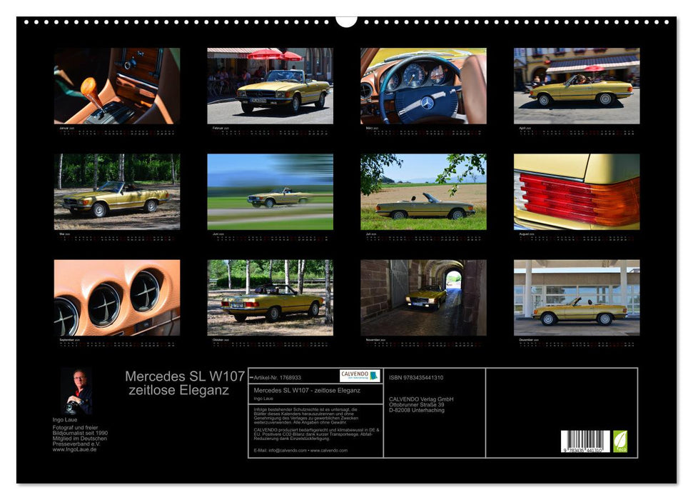 Mercedes SL W107 - zeitlose Eleganz (CALVENDO Wandkalender 2025)