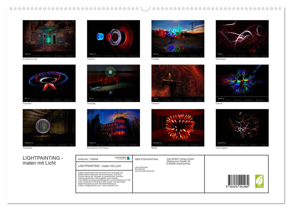 LIGHTPAINTING - malen mit Licht (CALVENDO Premium Wandkalender 2025)