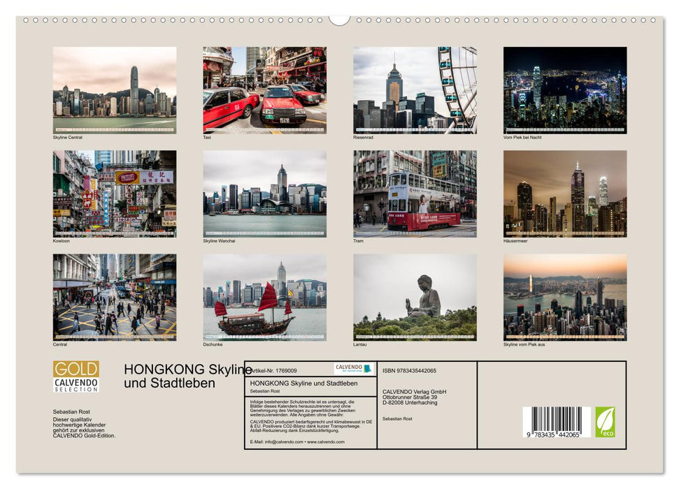 HONGKONG Skyline und Stadtleben (CALVENDO Premium Wandkalender 2025)