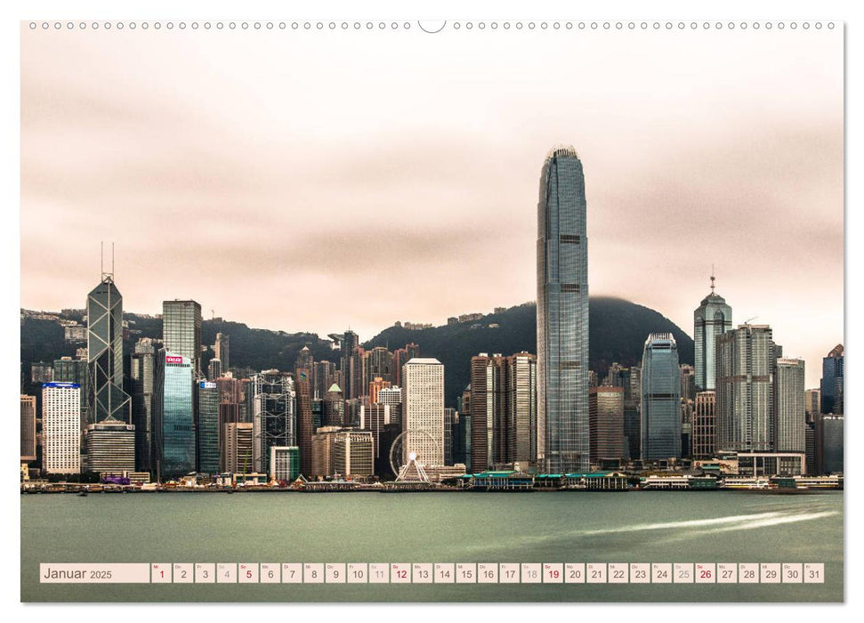 HONGKONG Skyline und Stadtleben (CALVENDO Premium Wandkalender 2025)