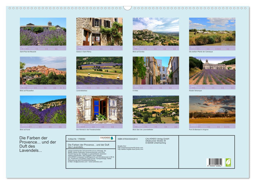 Die Farben der Provence... und der Duft des Lavendels... (CALVENDO Wandkalender 2025)