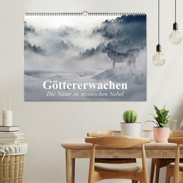 Göttererwachen. Die Natur im mystischen Nebel (CALVENDO Wandkalender 2025)