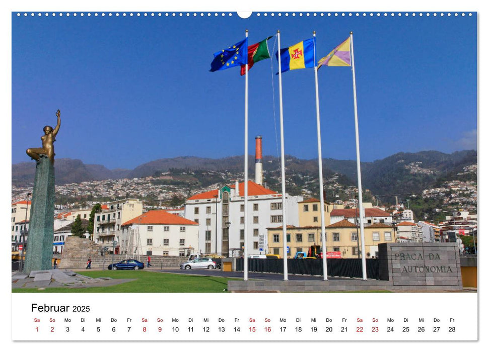 Funchal - Die Hauptstadt von Madeira (CALVENDO Premium Wandkalender 2025)