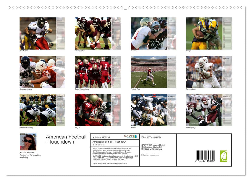 American Football - Touchdown (CALVENDO Premium Wandkalender 2025)