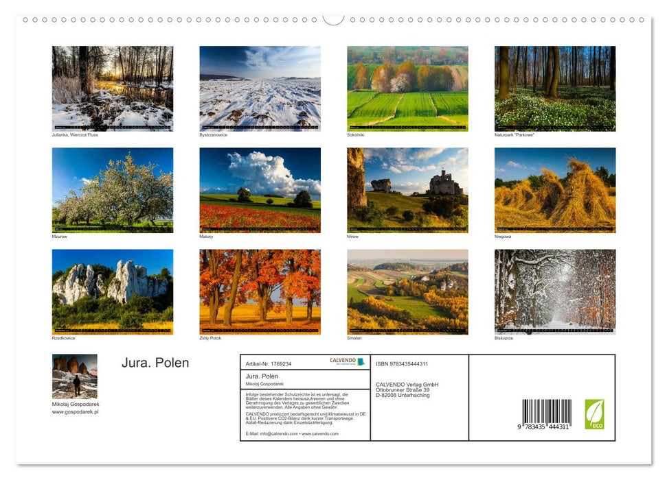 Jura. Polen (CALVENDO Premium Wandkalender 2025)