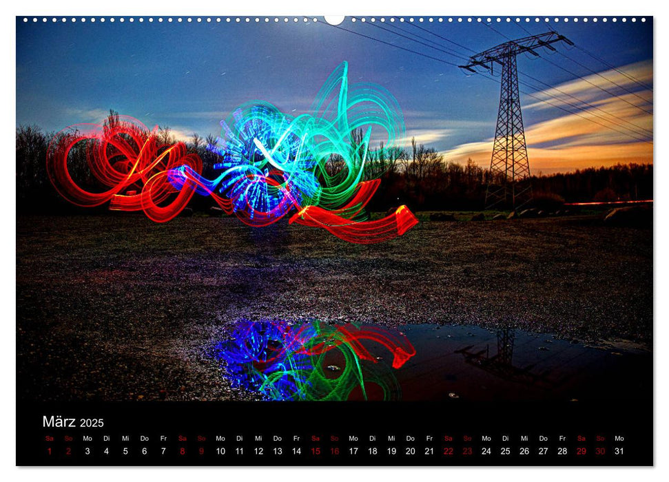 LIGHTPAINTING - malen mit Licht (CALVENDO Wandkalender 2025)