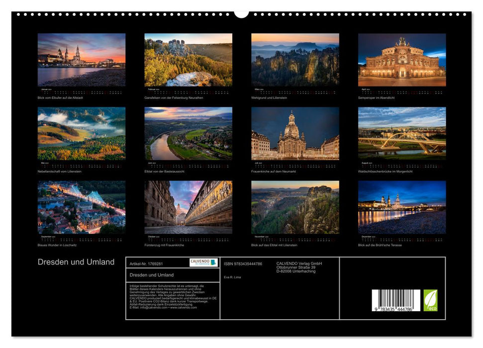 Dresden und Umland (CALVENDO Premium Wandkalender 2025)