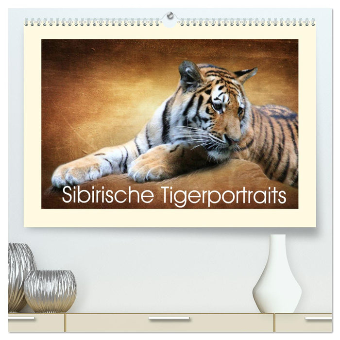 Sibirische Tigerportraits (CALVENDO Premium Wandkalender 2025)