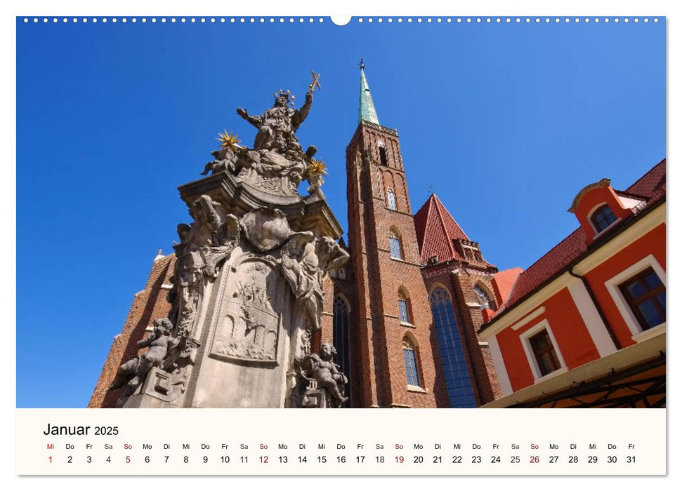 Die Dominsel - Historisches Zentrum der Stadt Breslau (CALVENDO Premium Wandkalender 2025)