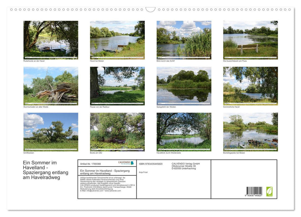 Ein Sommer im Havelland - Spaziergang entlang am Havelradweg (CALVENDO Wandkalender 2025)