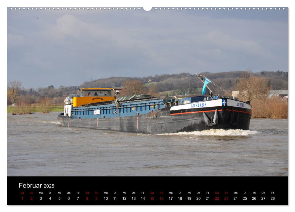 Schiffe auf der Oberweser (CALVENDO Premium Wandkalender 2025)