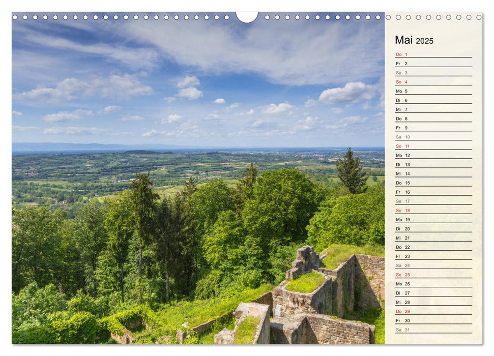 Auf Schusters Rappen... Südlicher Oberrhein und Südschwarzwald (CALVENDO Wandkalender 2025)