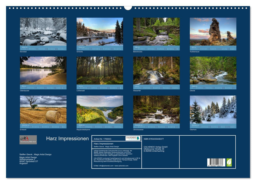 Harz Impressionen (CALVENDO Wandkalender 2025)