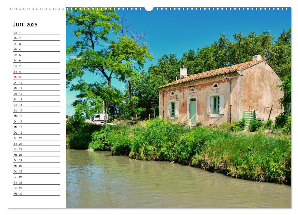 Unterwegs am Canal du Midi (CALVENDO Premium Wandkalender 2025)