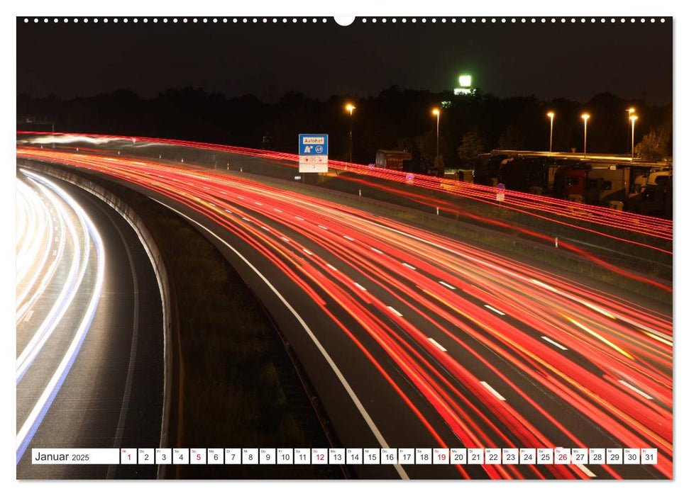 Lehrte - Lichter in der Nacht (CALVENDO Premium Wandkalender 2025)