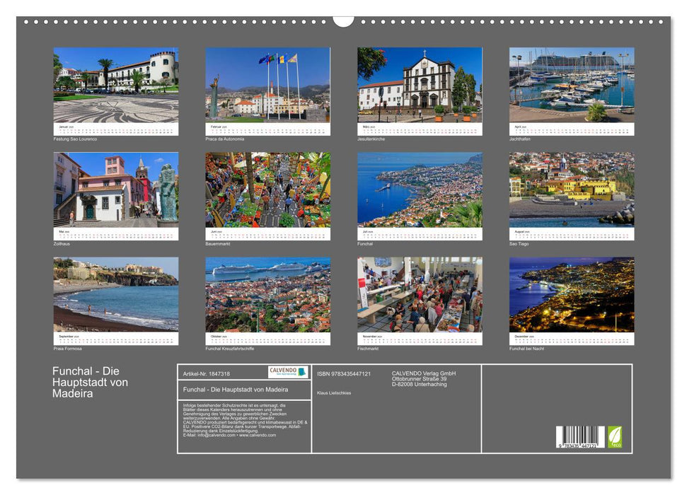 Funchal - Die Hauptstadt von Madeira (CALVENDO Wandkalender 2025)