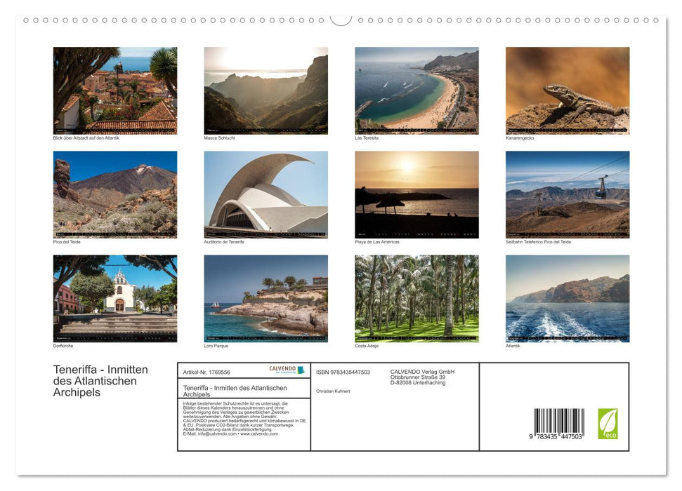 Teneriffa - Inmitten des Atlantischen Archipels (CALVENDO Premium Wandkalender 2025)