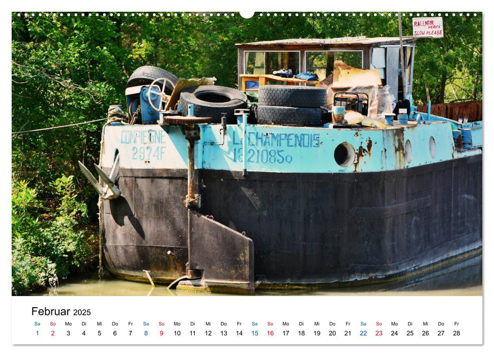 Unterwegs am Canal du Midi (CALVENDO Premium Wandkalender 2025)