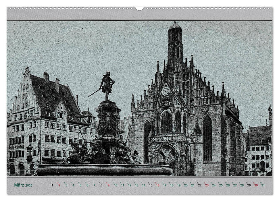 Nürnberg, alte Postkarten neu interpretiert (CALVENDO Premium Wandkalender 2025)