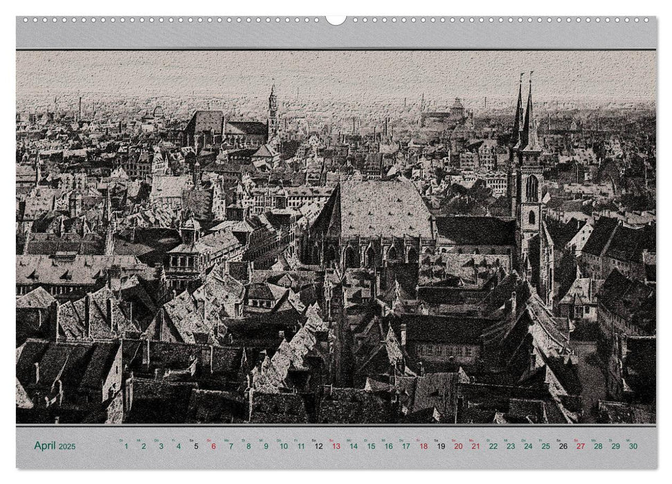 Nürnberg, alte Postkarten neu interpretiert (CALVENDO Premium Wandkalender 2025)