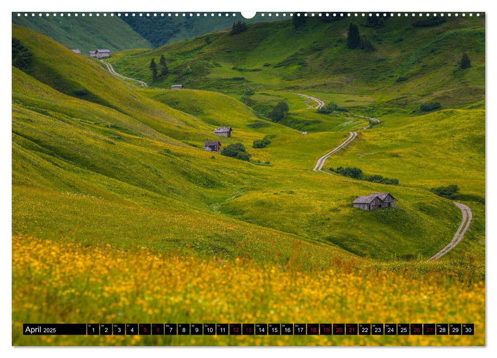 Berge. Wege in die Natur (CALVENDO Wandkalender 2025)