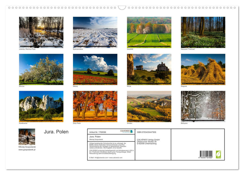 Jura. Polen (CALVENDO Wandkalender 2025)