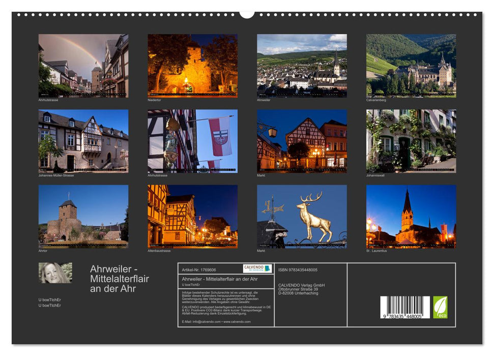 Ahrweiler - Mittelalterflair an der Ahr (CALVENDO Premium Wandkalender 2025)