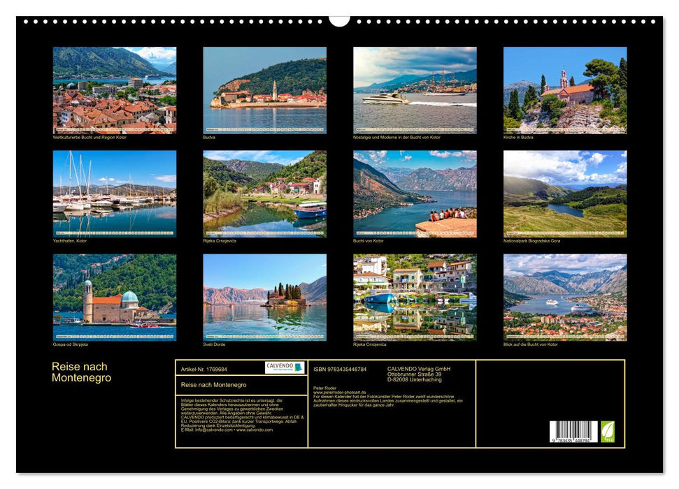 Reise nach Montenegro (CALVENDO Wandkalender 2025)