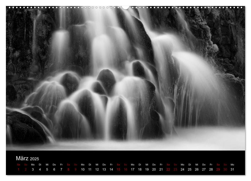 Nordische Landschaften - monochrom (CALVENDO Premium Wandkalender 2025)