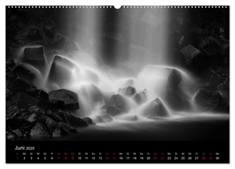 Nordische Landschaften - monochrom (CALVENDO Premium Wandkalender 2025)