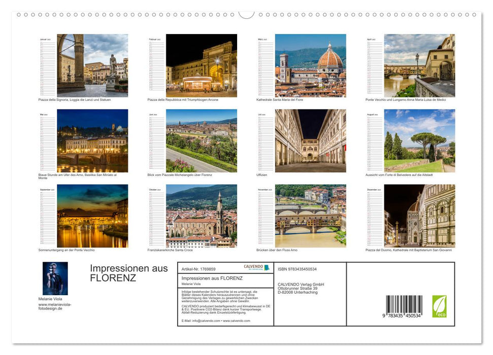 Impressionen aus FLORENZ (CALVENDO Premium Wandkalender 2025)