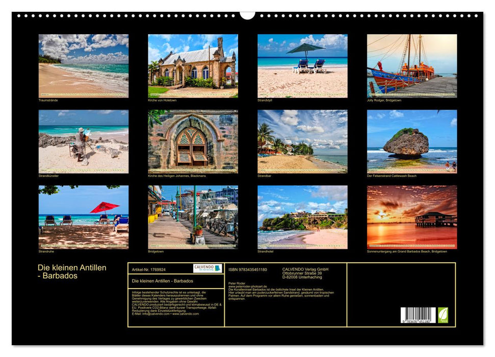 Die kleinen Antillen - Barbados (CALVENDO Wandkalender 2025)