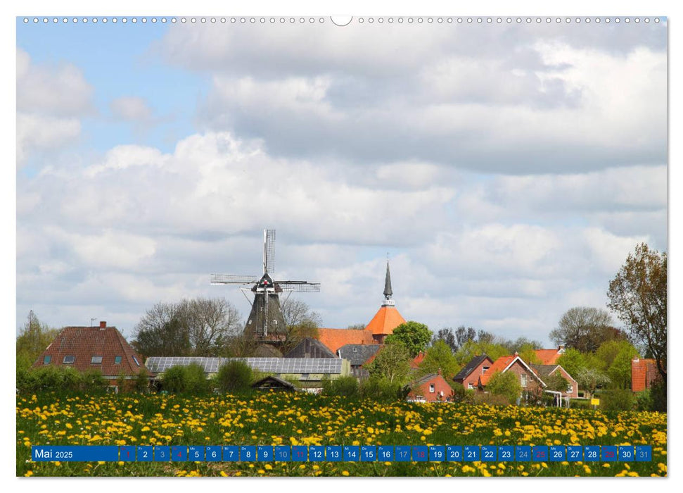 Die Krummhörn Gemeinde in Ostfriesland (CALVENDO Premium Wandkalender 2025)