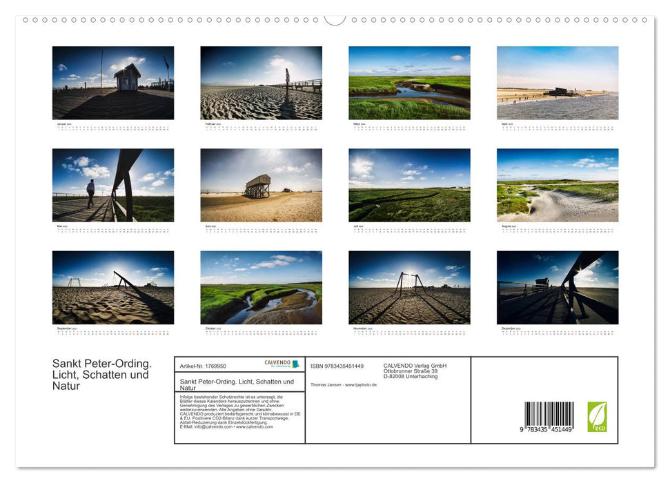 Sankt Peter-Ording. Licht, Schatten und Natur (CALVENDO Premium Wandkalender 2025)