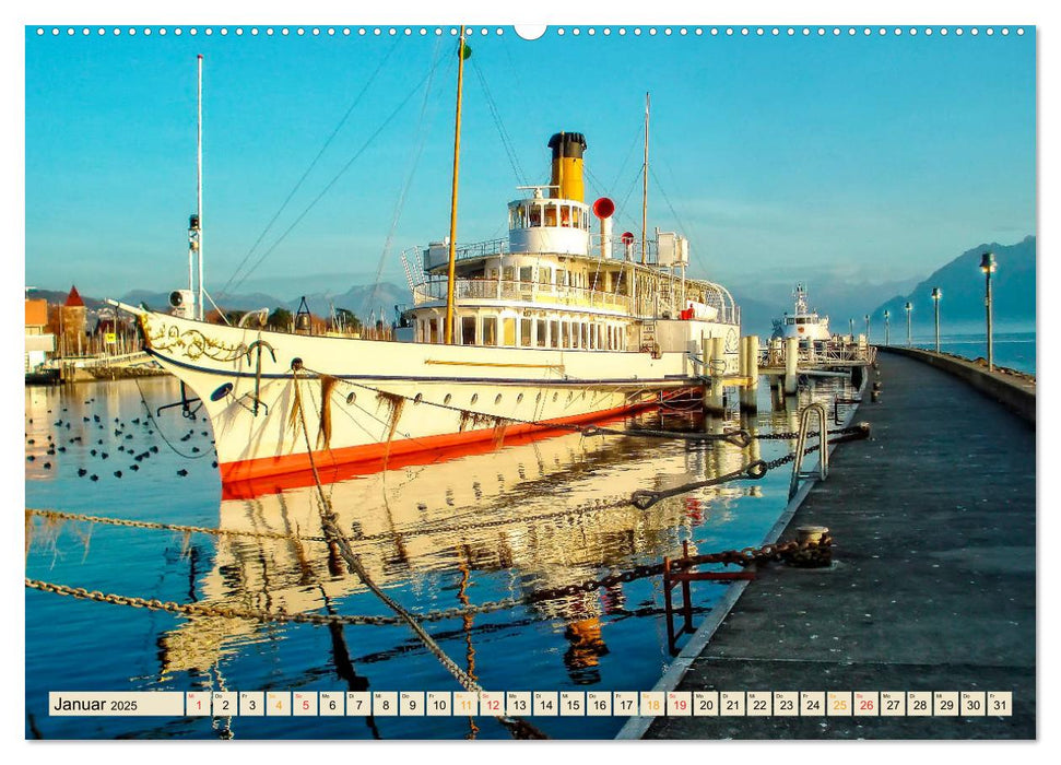 Auf der großen Tour durch die Schweiz, Etappe 2, Genfer See nach St. Gallen (CALVENDO Premium Wandkalender 2025)