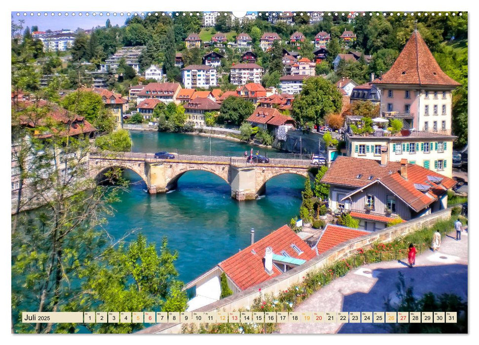 Auf der großen Tour durch die Schweiz, Etappe 2, Genfer See nach St. Gallen (CALVENDO Premium Wandkalender 2025)