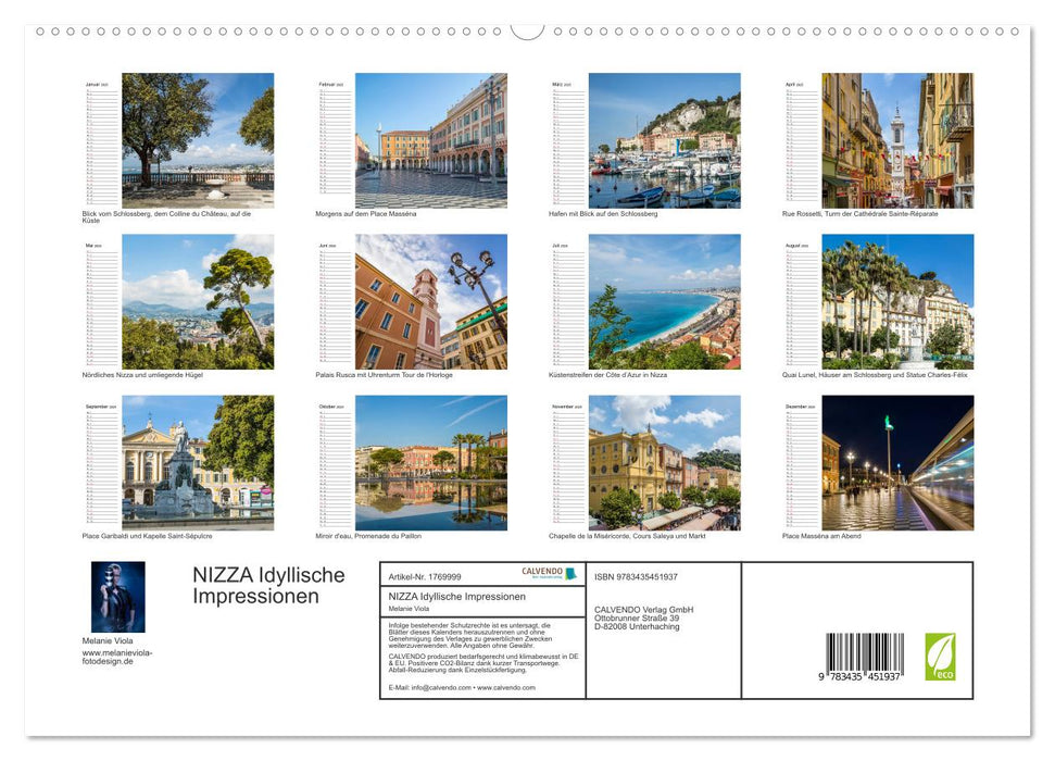 NIZZA Idyllische Impressionen (CALVENDO Premium Wandkalender 2025)