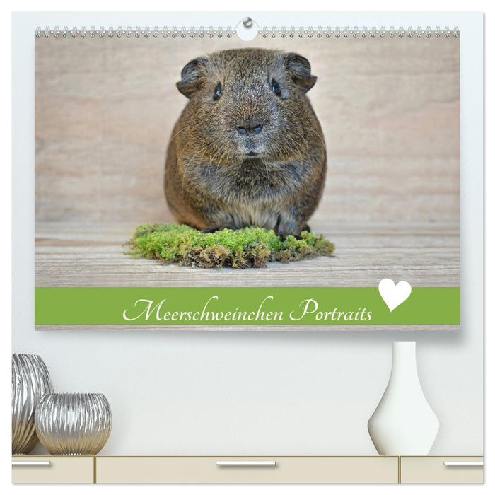 Meerschweinchen Portraits (CALVENDO Premium Wandkalender 2025)